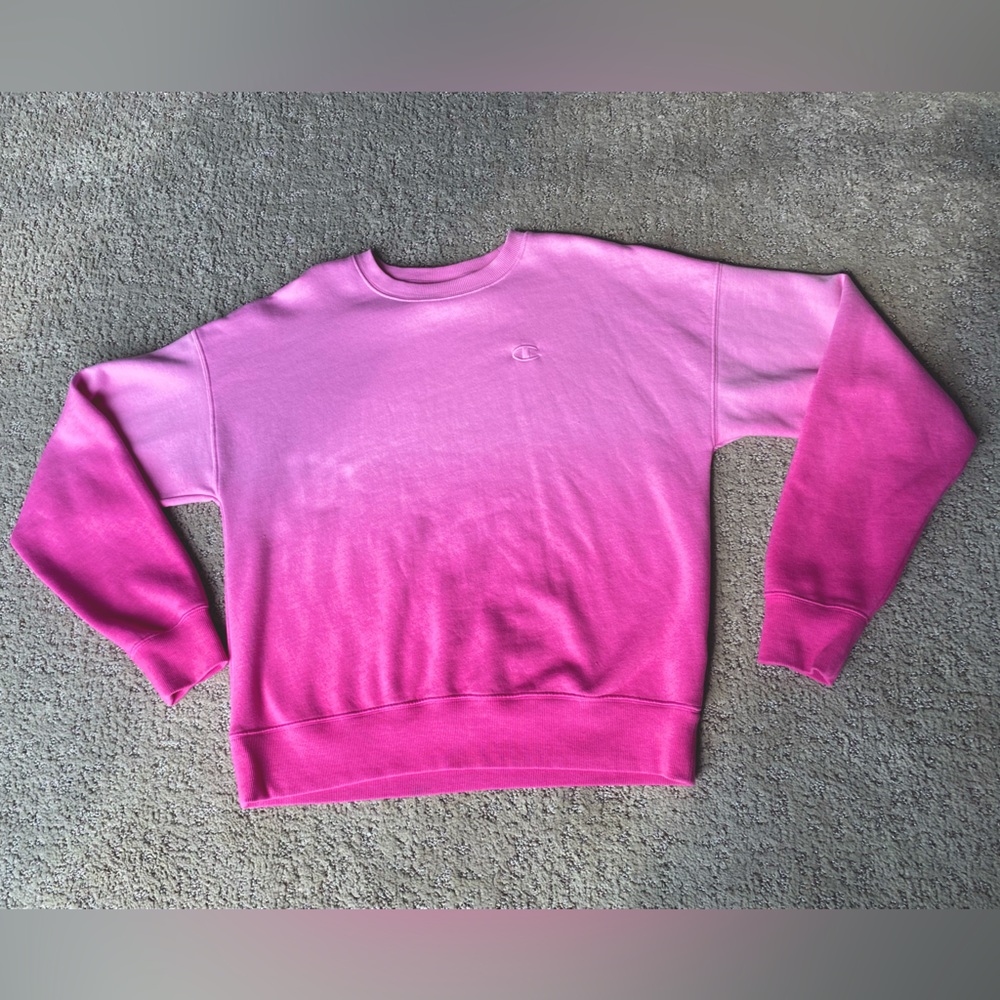 Champion Oversized Pink Sweatshirt Crewneck
